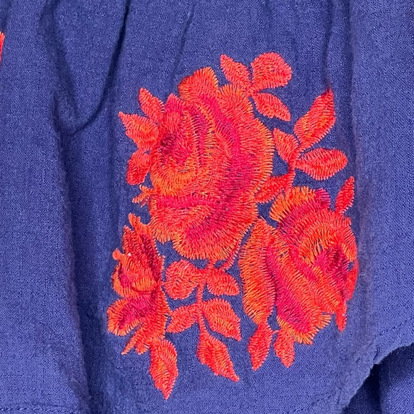 Umgee Floral Off the shoulder ruffle Dress Floral Embroidered Large - Picture 11 of 11